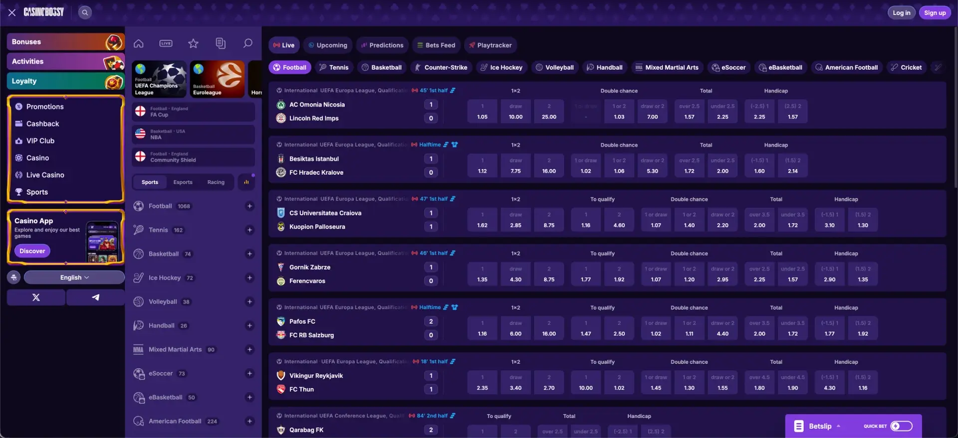 CasinoBossy sports betting